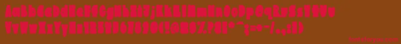 AustieBostChunkilicious Font – Red Fonts on Brown Background
