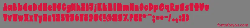 AustieBostChunkilicious Font – Red Fonts on Gray Background