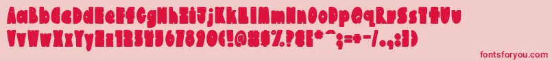 AustieBostChunkilicious Font – Red Fonts on Pink Background