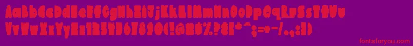 AustieBostChunkilicious Font – Red Fonts on Purple Background