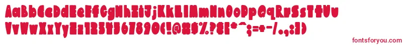 AustieBostChunkilicious Font – Red Fonts on White Background