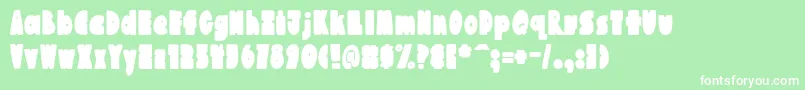 AustieBostChunkilicious Font – White Fonts on Green Background