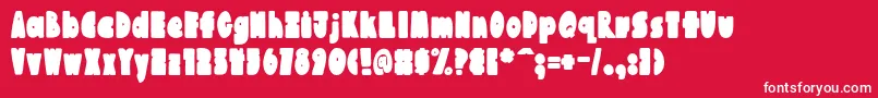 AustieBostChunkilicious Font – White Fonts on Red Background