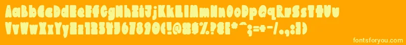 AustieBostChunkilicious Font – Yellow Fonts on Orange Background
