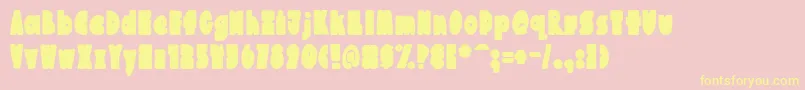 AustieBostChunkilicious Font – Yellow Fonts on Pink Background