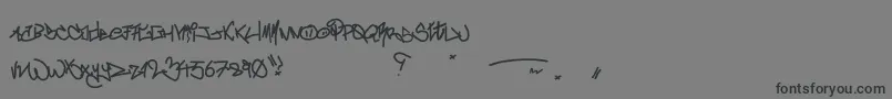CrazyWriterz Font – Black Fonts on Gray Background