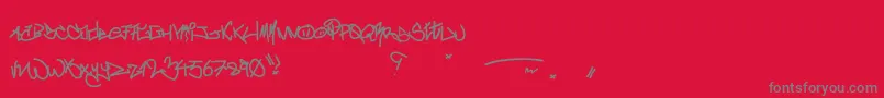 Police CrazyWriterz – polices grises sur fond rouge
