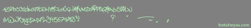 CrazyWriterz Font – Green Fonts on Gray Background