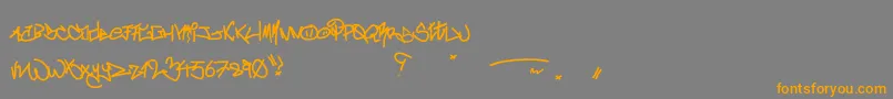CrazyWriterz Font – Orange Fonts on Gray Background