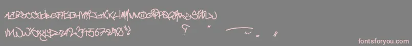 CrazyWriterz Font – Pink Fonts on Gray Background