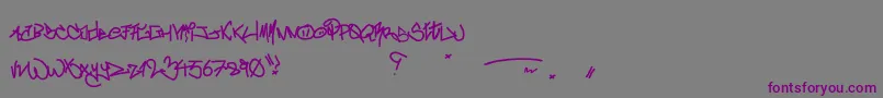 CrazyWriterz Font – Purple Fonts on Gray Background