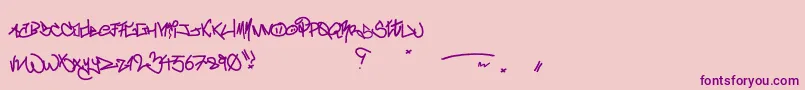 Lisätietoja CrazyWriterz-fontista CrazyWriterz-fontti – violetit fontit vaaleanpunaisella taustalla