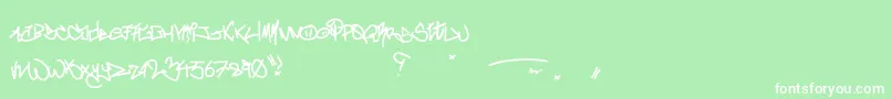 CrazyWriterz Font – White Fonts on Green Background