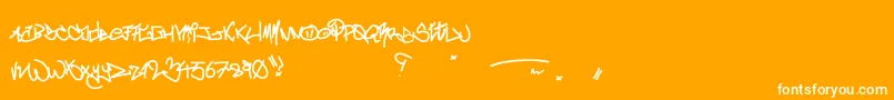 CrazyWriterz Font – White Fonts on Orange Background