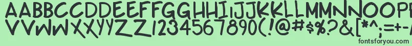 Teabeercustombb Font – Black Fonts on Green Background