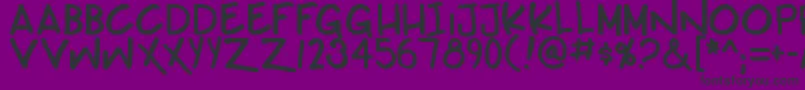 Czcionka Teabeercustombb – czarne czcionki na fioletowym tle