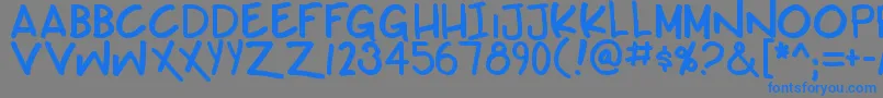 Teabeercustombb Font – Blue Fonts on Gray Background