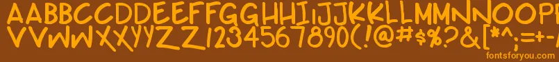 Teabeercustombb Font – Orange Fonts on Brown Background