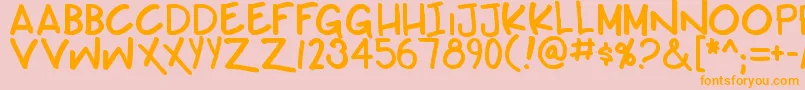 Подробнее о шрифте Teabeercustombb Шрифт Teabeercustombb – оранжевые шрифты на розовом фоне