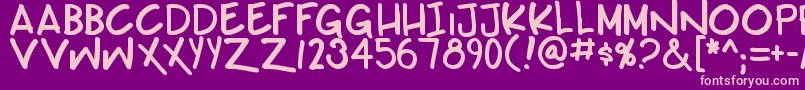 Teabeercustombb Font – Pink Fonts on Purple Background