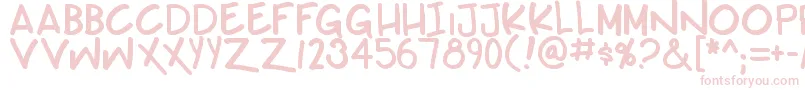 Teabeercustombb-Schriftart – Rosa Schriften auf weißem Hintergrund