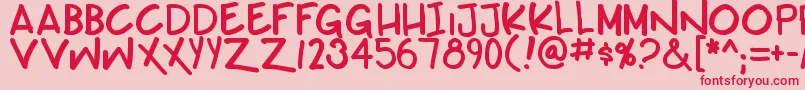 Teabeercustombb Font – Red Fonts on Pink Background