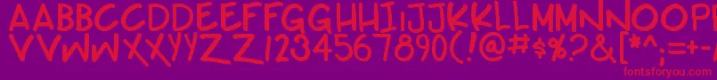 Teabeercustombb Font – Red Fonts on Purple Background