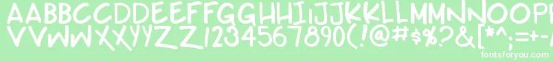 Teabeercustombb Font – White Fonts on Green Background
