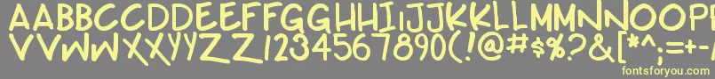 Teabeercustombb Font – Yellow Fonts on Gray Background