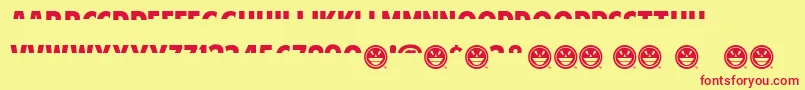 fuente AmericanPurposeStripe1NormalItalic – Fuentes Rojas Sobre Fondo Amarillo