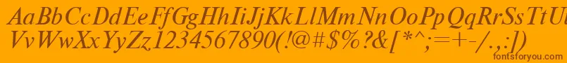 More about NewtonItalic Font NewtonItalic Font – Brown Fonts on Orange Background