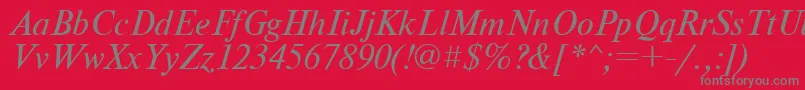 NewtonItalic Font – Gray Fonts on Red Background