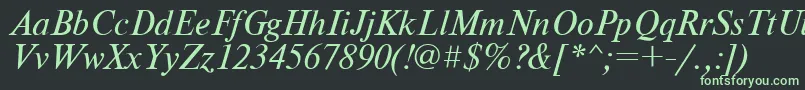 fuente NewtonItalic – Fuentes Verdes Sobre Fondo Negro