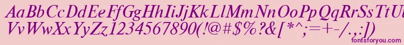 NewtonItalic Font – Purple Fonts on Pink Background