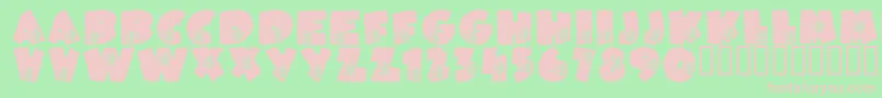 LcrAmericasHeartLsf Font – Pink Fonts on Green Background