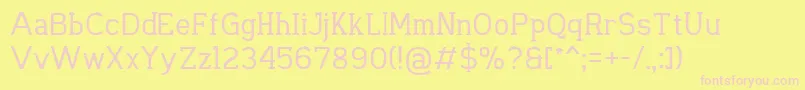 CarvedRock Font – Pink Fonts on Yellow Background