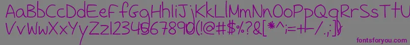 Шрифт FhSneaky – фиолетовые шрифты на сером фоне