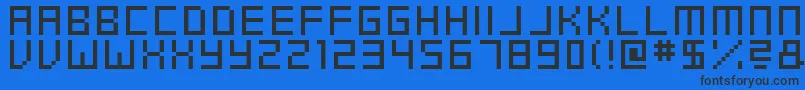 SwftV01 Font – Black Fonts on Blue Background