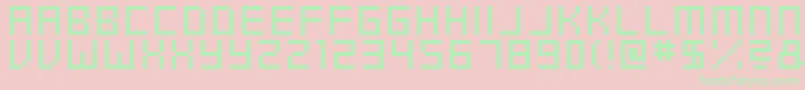 フォントSwftV01 – ピンクの背景に緑の文字