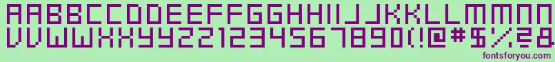 SwftV01 Font – Purple Fonts on Green Background