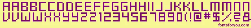 Шрифт SwftV01 – фиолетовые шрифты на жёлтом фоне