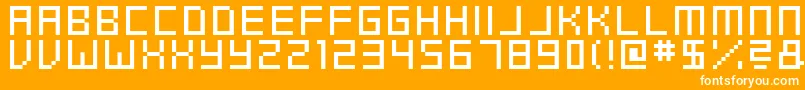 SwftV01 Font – White Fonts on Orange Background