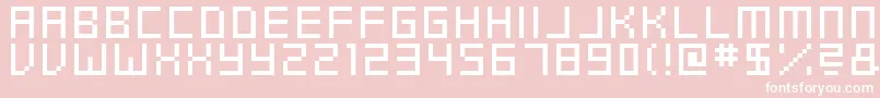 SwftV01 Font – White Fonts on Pink Background