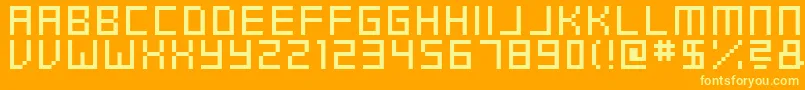 SwftV01 Font – Yellow Fonts on Orange Background