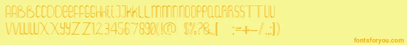 Salt Font – Orange Fonts on Yellow Background