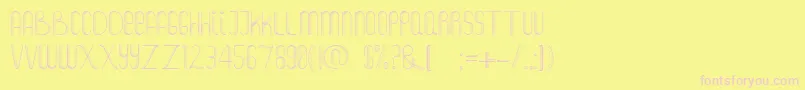 フォントSalt – ピンクのフォント、黄色の背景
