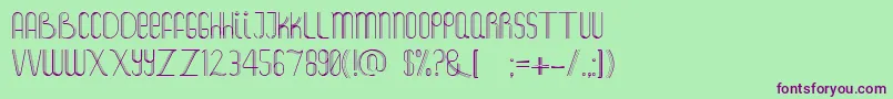 Salt Font – Purple Fonts on Green Background