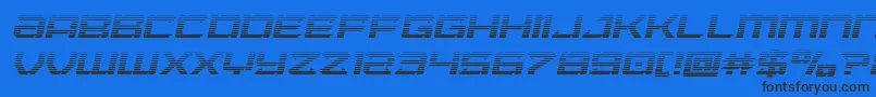 Laserwolfgradital Font – Black Fonts on Blue Background