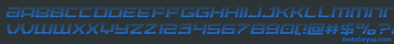 Laserwolfgradital Font – Blue Fonts on Black Background