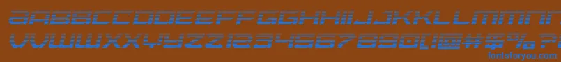 Więcej informacji o czcionce Laserwolfgradital Czcionka Laserwolfgradital – niebieskie czcionki na brązowym tle